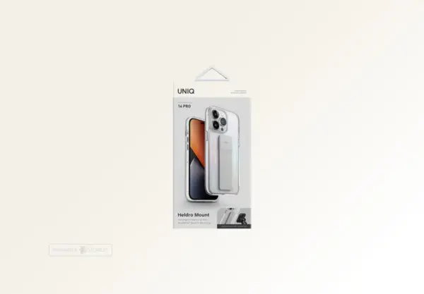 UNIQ HELDRO MOUNT FOR SNAP-ON MOUTING WITH MOUNTGRIP BAND & WRIST STRAP FOR IPHONE 2022 14 PRO | IRIDESCENT